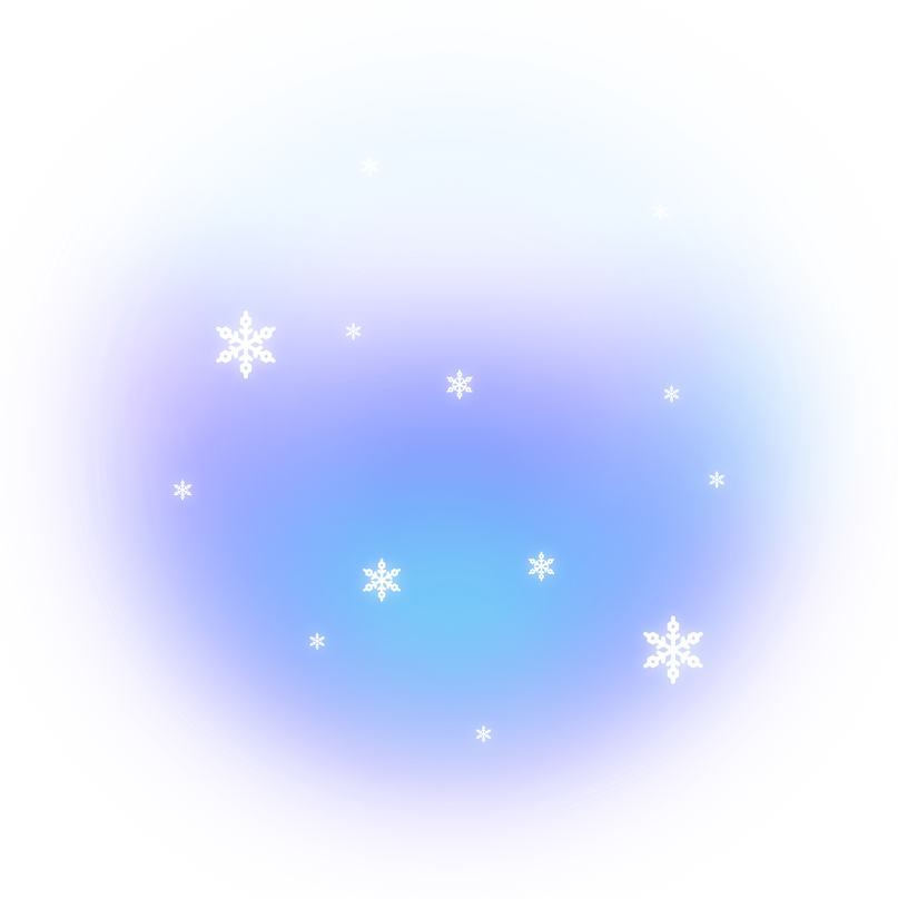 Blurred Gradient Circle Christmas snowflake